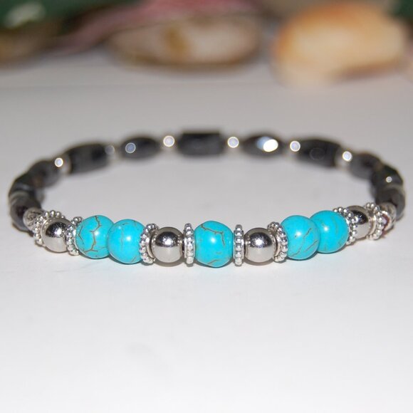 Magnetic Bracelet,Magnetic and Gemstone Beads,Healthy Bracelet - Picture 3 of 3